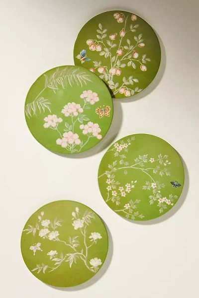 ADDISON ROSS CHINOISERIE LACQUERED COASTERS, SET OF 4