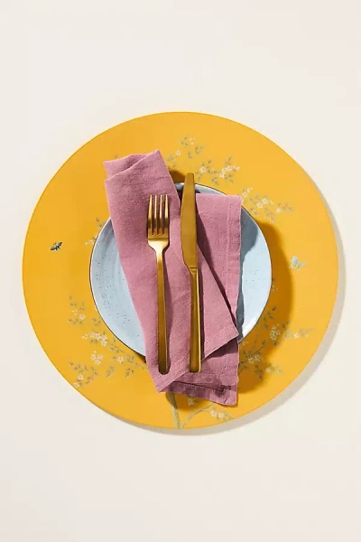 Addison Ross Chinoiserie Lacquered Placemats, Set Of 4 In Pink