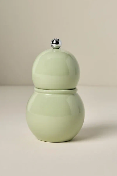 Addison Ross Chubby Bobbin Salt & Pepper Mill In Green