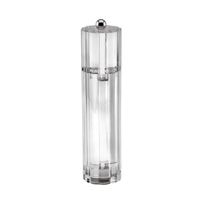 Addison Ross Clear Icy Flute Salt Or Pepper Mill In Transparent