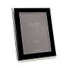 Addison Ross Curved Edge Enamel Frame, 5 X 7 In Black/silver