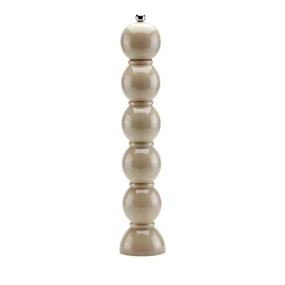Addison Ross Eau De Nil Grande Bobbin Lacquered Salt Or Pepper Mill In Cappuccino