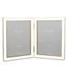 Addison Ross Enamel Double Frame, 5 X 7 In White