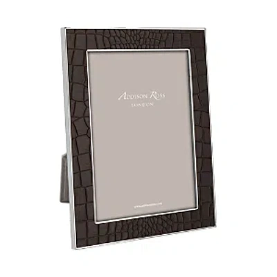 Addison Ross Faux Croc Picture Frame, 5 X 7 In Brown