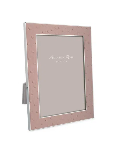 Addison Ross Faux Ostrich Frame In Blush Silver