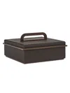 Addison Ross Faux Shagreen Box In Anthracite