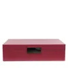 Addison Ross Faux Shagreen Lacquer Box - Large In Red