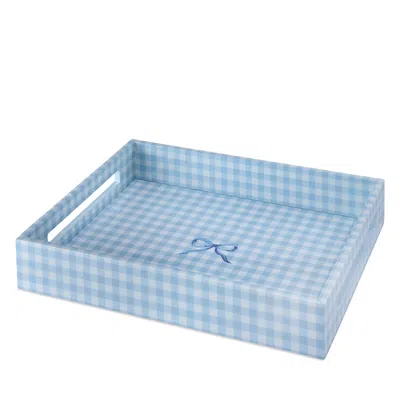 ADDISON ROSS GINGHAM TRAY, 16 X 14