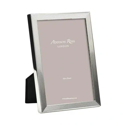 Addison Ross Grooved Picture Frame In Silver