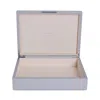 Addison Ross High Gloss Lacquer Box With Silver - Large In Gray