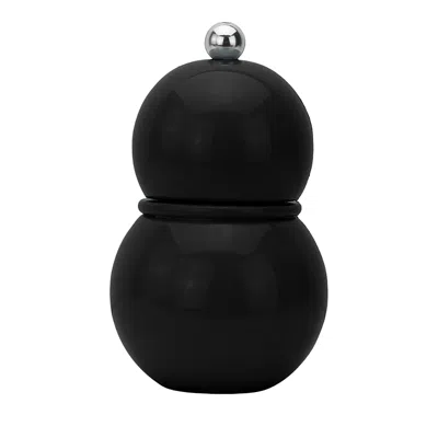 Addison Ross Lacquer Bobbin Salt Or Pepper Mill Grinder In Black