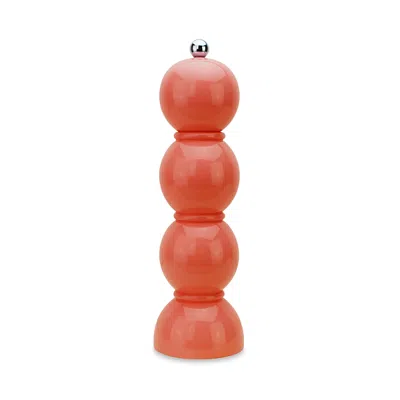 Addison Ross Lacquer Bobbin Salt Or Pepper Mill Grinder In Coral