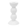 Addison Ross Lacquered Bobbin-shaped Candlestick, Medium In White