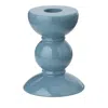 Addison Ross Lacquered Bobbin-shaped Candlestick, Small In Chambray