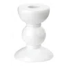 Addison Ross Lacquered Bobbin-shaped Candlestick, Small In White
