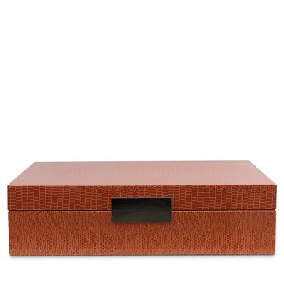 Addison Ross Lacquered Box, 8 X 11 In Orange