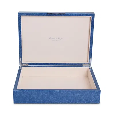 Addison Ross Lacquered Box, 8 X 11 In Blue