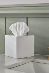 Addison Ross Lacquered Scallop Tissue Box In White