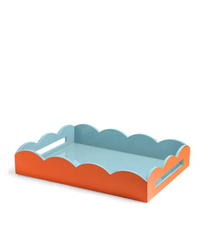 Addison Ross Lacquered Sheerluxe Ottoman Tray In Orange