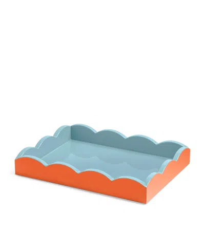 Addison Ross Lacquered Sheerluxe Ottoman Tray In Orange