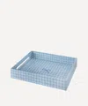 Addison Ross Blue Medium Gingham Tray