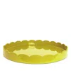 Addison Ross Large Lacquer Scalloped Tray, 16 Round In Yellow
