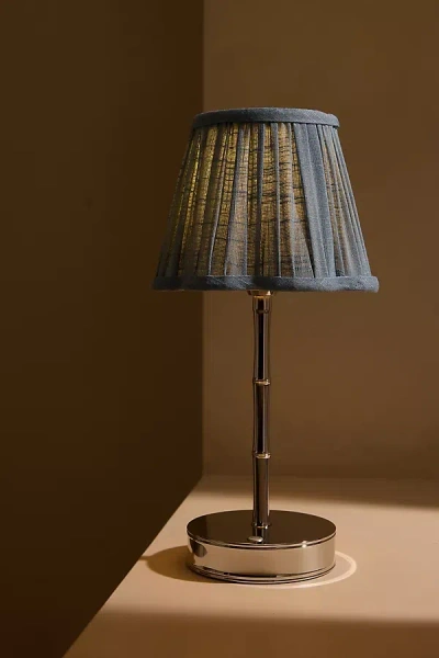 Addison Ross Linen Scallop Lamp Shade In Silver