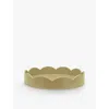 Addison Ross London Blue Scallop Lacquered Tray 21.5cm In Blue