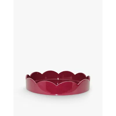 Addison Ross London Blue Scalloped Wood Tray 21.5cm
