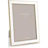 Addison Ross London Goldtone Plate & Enamel Picture Frame In White