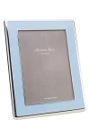 Addison Ross London Powder Blue Enamel & Silvertone Plate Picture Frame In Blue
