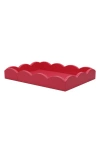 Addison Ross London Scalloped Wood Tray In Watermelon