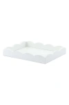 Addison Ross London Scalloped Wood Tray In White