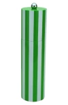 Addison Ross London Stripe Lacquer Wood Mill In Leaf/white