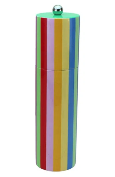 Addison Ross London Stripe Lacquer Wood Mill In Multi