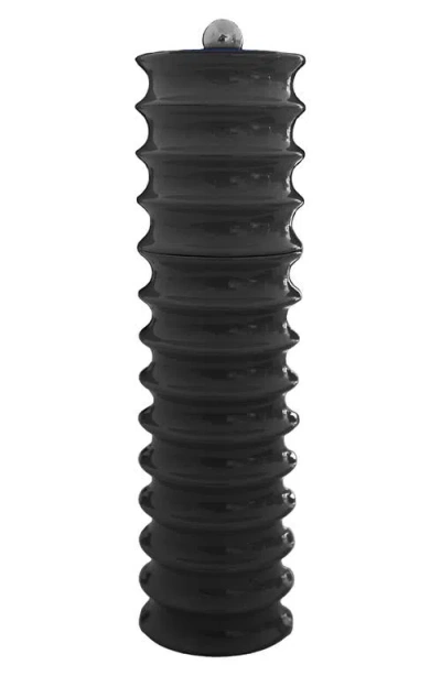 Addison Ross London Twister Lacquer Wood Mill In Black