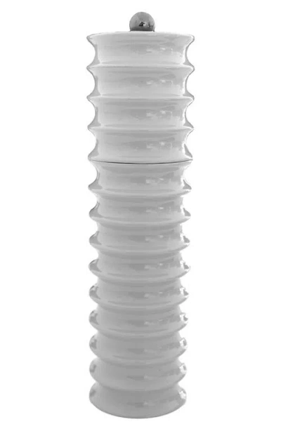 Addison Ross London Twister Lacquer Wood Mill In White
