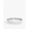 Addison Ross London White Scallop Lacquered Tray 40cm In White