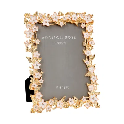Addison Ross Ltd Gold & White Flower Frame Fr1663