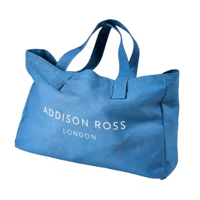 Addison Ross Ltd Uk Addison Ross Logo Tote Bag In Blue