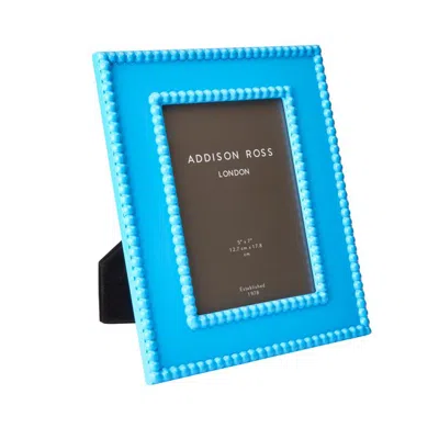 Addison Ross Ltd Uk Aqua Bobbin Lacquer Photo Frame In Blue