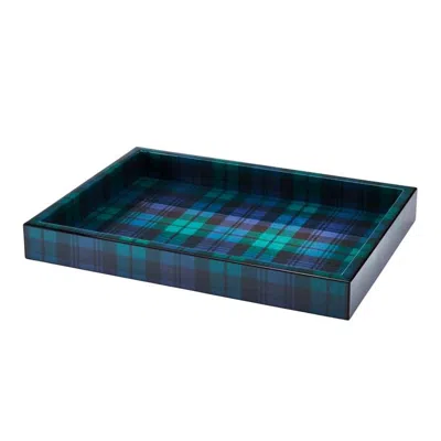 Addison Ross Ltd Uk Black Watch Tartan Small Tray In Blue