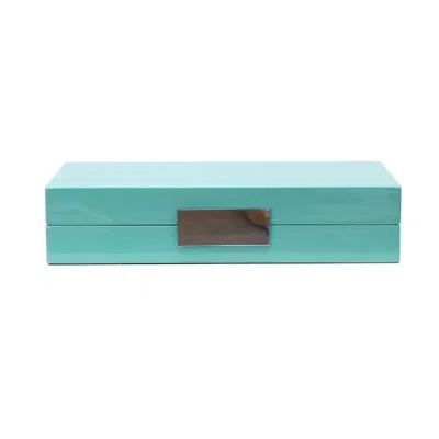 Addison Ross Ltd Uk Blue Lacquer Box With Silver