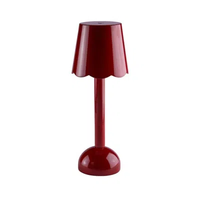 Addison Ross Ltd Uk Burgundy Scallop Rechargeable Led Lamp