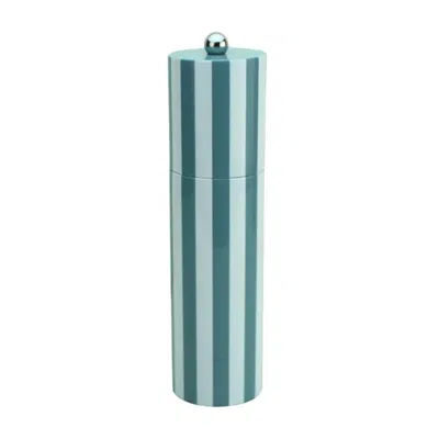 Addison Ross Ltd Uk Chambray Striped Column Salt Or Pepper Mill In Green