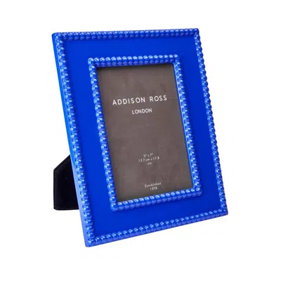 Addison Ross Ltd Uk Cobalt Bobbin Lacquer Photo Frame In Blue