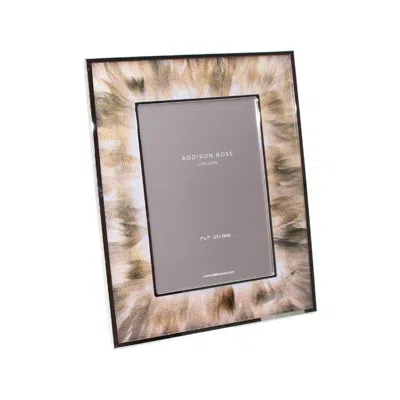 Addison Ross Ltd Uk Duck Feather & Silver Frame In Neutral
