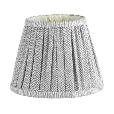 Addison Ross Ltd Uk Herringbone Light Grey Empire Lampshade - 16cm