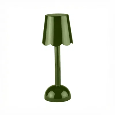 Addison Ross Ltd Uk Khaki Green Scallop Rechargeable Led Lamp