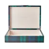 Addison Ross Ltd Uk Large Black Watch Tartan Box With Silver